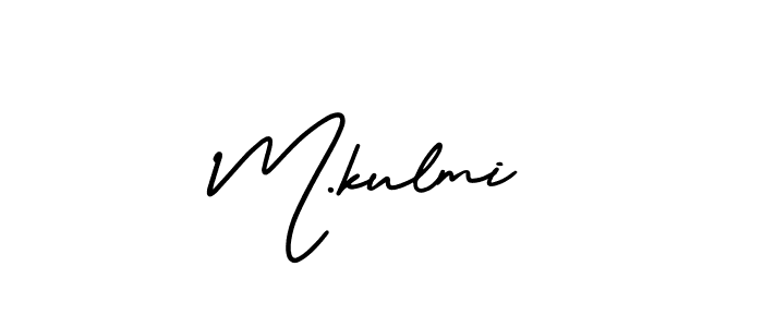 The best way (AmerikaSignatureDemo-Regular) to make a short signature is to pick only two or three words in your name. The name M.kulmi include a total of six letters. For converting this name. M.kulmi signature style 3 images and pictures png