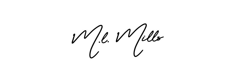 Best and Professional Signature Style for M.l. Mills. AmerikaSignatureDemo-Regular Best Signature Style Collection. M.l. Mills signature style 3 images and pictures png