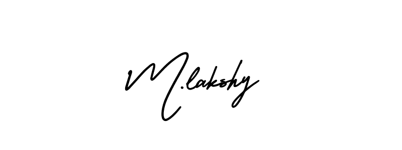 AmerikaSignatureDemo-Regular is a professional signature style that is perfect for those who want to add a touch of class to their signature. It is also a great choice for those who want to make their signature more unique. Get M.lakshy name to fancy signature for free. M.lakshy signature style 3 images and pictures png