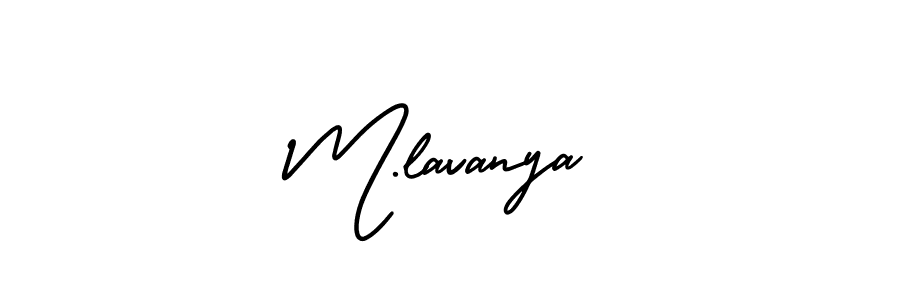 How to make M.lavanya signature? AmerikaSignatureDemo-Regular is a professional autograph style. Create handwritten signature for M.lavanya name. M.lavanya signature style 3 images and pictures png