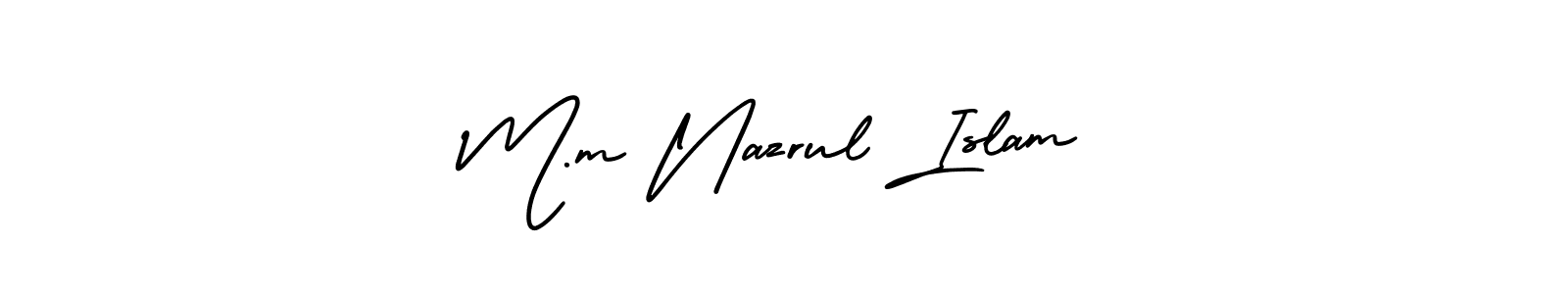 How to Draw M.m Nazrul Islam signature style? AmerikaSignatureDemo-Regular is a latest design signature styles for name M.m Nazrul Islam. M.m Nazrul Islam signature style 3 images and pictures png