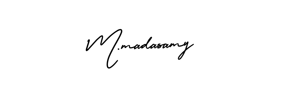 Create a beautiful signature design for name M.madasamy. With this signature (AmerikaSignatureDemo-Regular) fonts, you can make a handwritten signature for free. M.madasamy signature style 3 images and pictures png