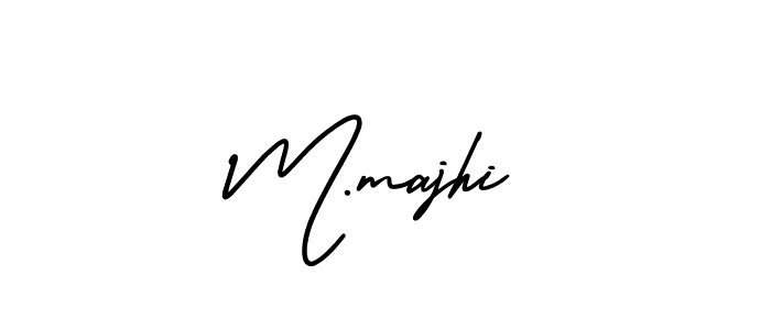 Create a beautiful signature design for name M.majhi. With this signature (AmerikaSignatureDemo-Regular) fonts, you can make a handwritten signature for free. M.majhi signature style 3 images and pictures png