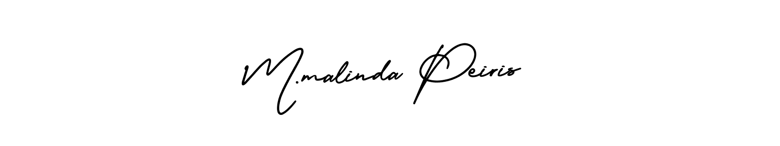 Also You can easily find your signature by using the search form. We will create M.malinda Peiris name handwritten signature images for you free of cost using AmerikaSignatureDemo-Regular sign style. M.malinda Peiris signature style 3 images and pictures png