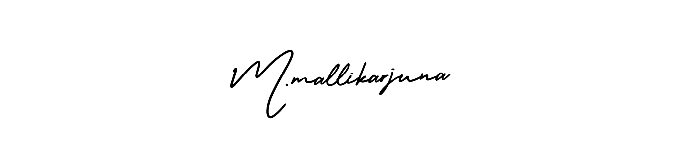 You should practise on your own different ways (AmerikaSignatureDemo-Regular) to write your name (M.mallikarjuna) in signature. don't let someone else do it for you. M.mallikarjuna signature style 3 images and pictures png