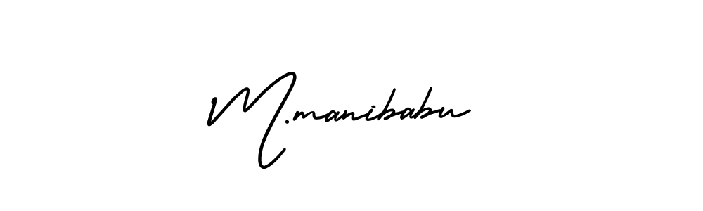 Also we have M.manibabu name is the best signature style. Create professional handwritten signature collection using AmerikaSignatureDemo-Regular autograph style. M.manibabu signature style 3 images and pictures png