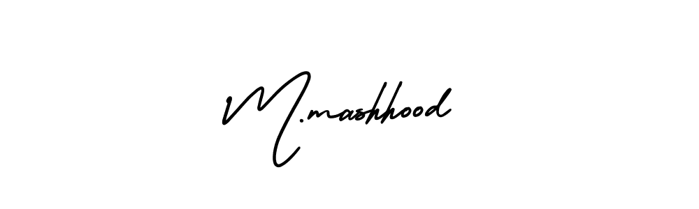 It looks lik you need a new signature style for name M.mashhood. Design unique handwritten (AmerikaSignatureDemo-Regular) signature with our free signature maker in just a few clicks. M.mashhood signature style 3 images and pictures png