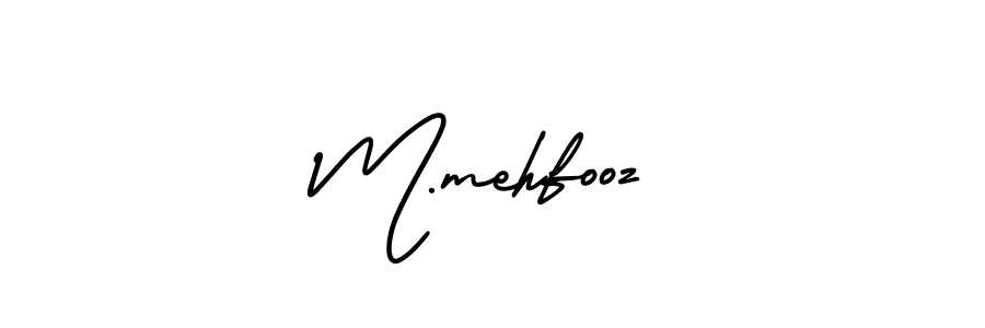 Use a signature maker to create a handwritten signature online. With this signature software, you can design (AmerikaSignatureDemo-Regular) your own signature for name M.mehfooz. M.mehfooz signature style 3 images and pictures png