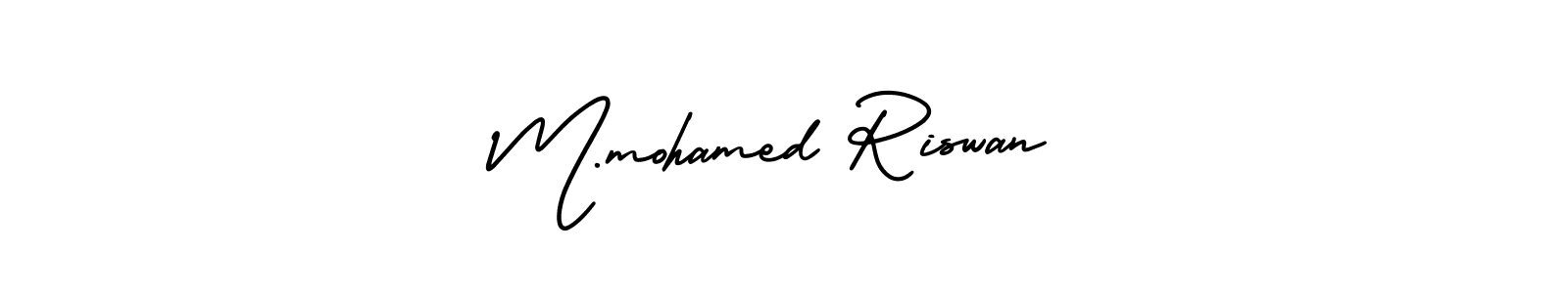 Create a beautiful signature design for name M.mohamed Riswan. With this signature (AmerikaSignatureDemo-Regular) fonts, you can make a handwritten signature for free. M.mohamed Riswan signature style 3 images and pictures png