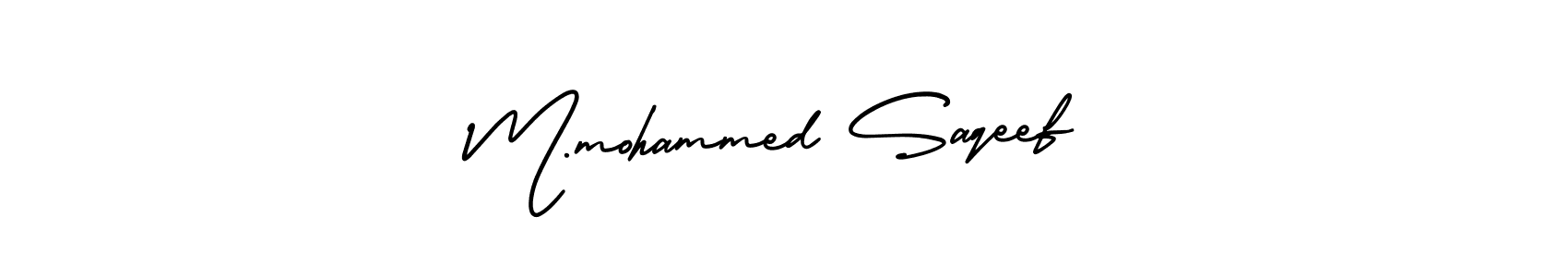 It looks lik you need a new signature style for name M.mohammed Saqeef. Design unique handwritten (AmerikaSignatureDemo-Regular) signature with our free signature maker in just a few clicks. M.mohammed Saqeef signature style 3 images and pictures png