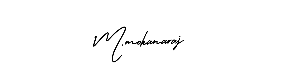 Design your own signature with our free online signature maker. With this signature software, you can create a handwritten (AmerikaSignatureDemo-Regular) signature for name M.mohanaraj. M.mohanaraj signature style 3 images and pictures png