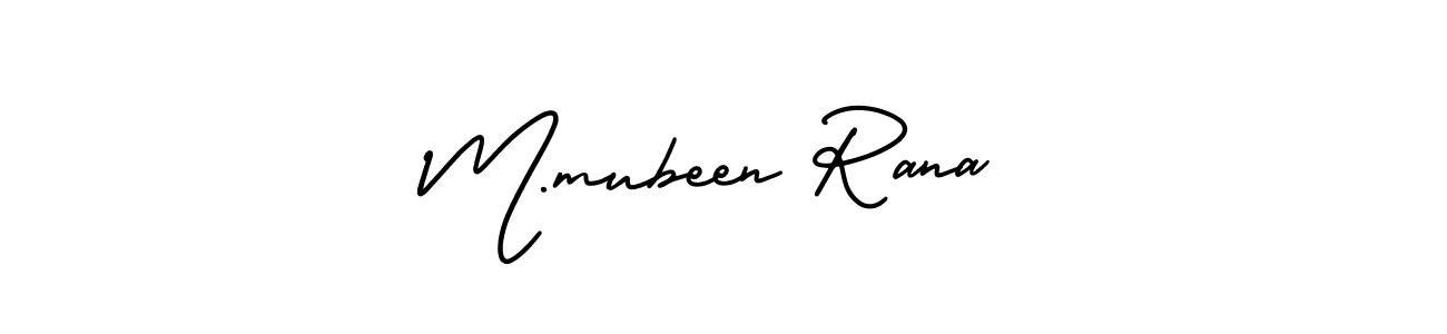 Create a beautiful signature design for name M.mubeen Rana. With this signature (AmerikaSignatureDemo-Regular) fonts, you can make a handwritten signature for free. M.mubeen Rana signature style 3 images and pictures png