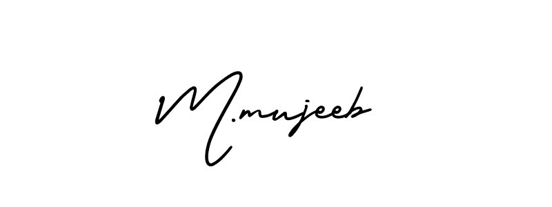 Also we have M.mujeeb name is the best signature style. Create professional handwritten signature collection using AmerikaSignatureDemo-Regular autograph style. M.mujeeb signature style 3 images and pictures png