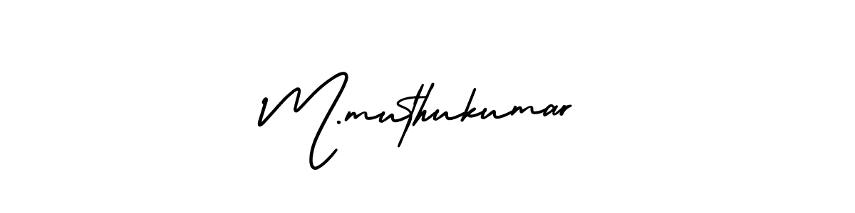 Design your own signature with our free online signature maker. With this signature software, you can create a handwritten (AmerikaSignatureDemo-Regular) signature for name M.muthukumar. M.muthukumar signature style 3 images and pictures png
