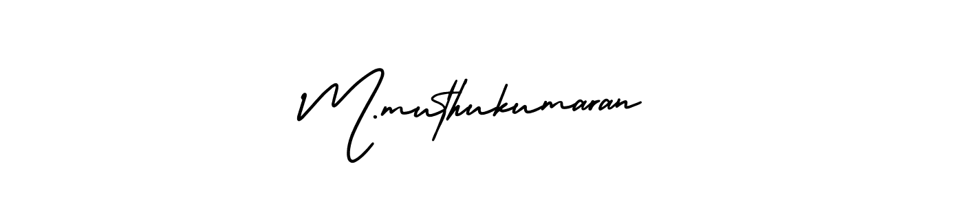 How to make M.muthukumaran name signature. Use AmerikaSignatureDemo-Regular style for creating short signs online. This is the latest handwritten sign. M.muthukumaran signature style 3 images and pictures png