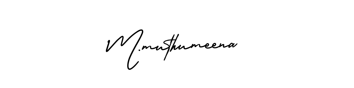 Also we have M.muthumeena name is the best signature style. Create professional handwritten signature collection using AmerikaSignatureDemo-Regular autograph style. M.muthumeena signature style 3 images and pictures png