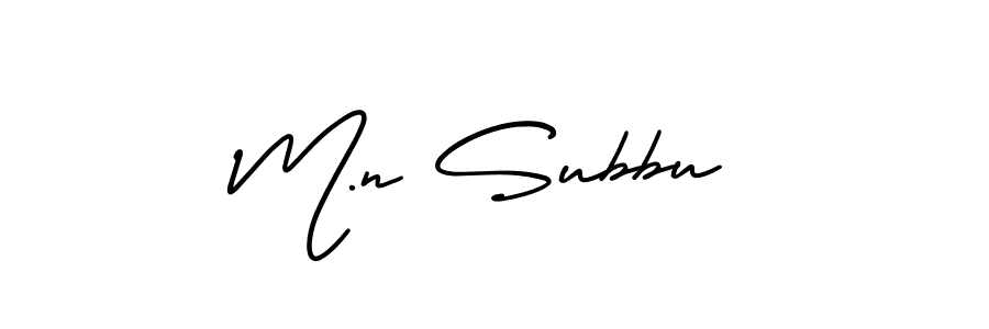 M.n Subbu stylish signature style. Best Handwritten Sign (AmerikaSignatureDemo-Regular) for my name. Handwritten Signature Collection Ideas for my name M.n Subbu. M.n Subbu signature style 3 images and pictures png