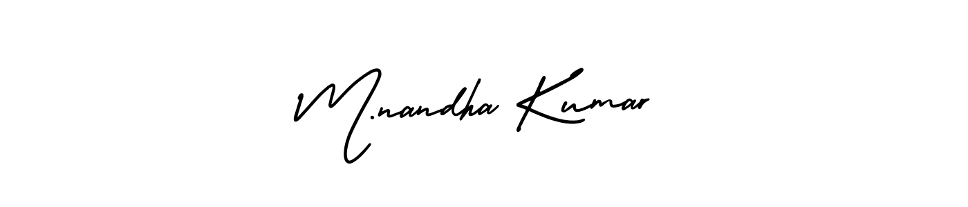 Design your own signature with our free online signature maker. With this signature software, you can create a handwritten (AmerikaSignatureDemo-Regular) signature for name M.nandha Kumar. M.nandha Kumar signature style 3 images and pictures png
