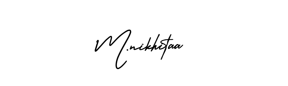 It looks lik you need a new signature style for name M.nikhitaa. Design unique handwritten (AmerikaSignatureDemo-Regular) signature with our free signature maker in just a few clicks. M.nikhitaa signature style 3 images and pictures png