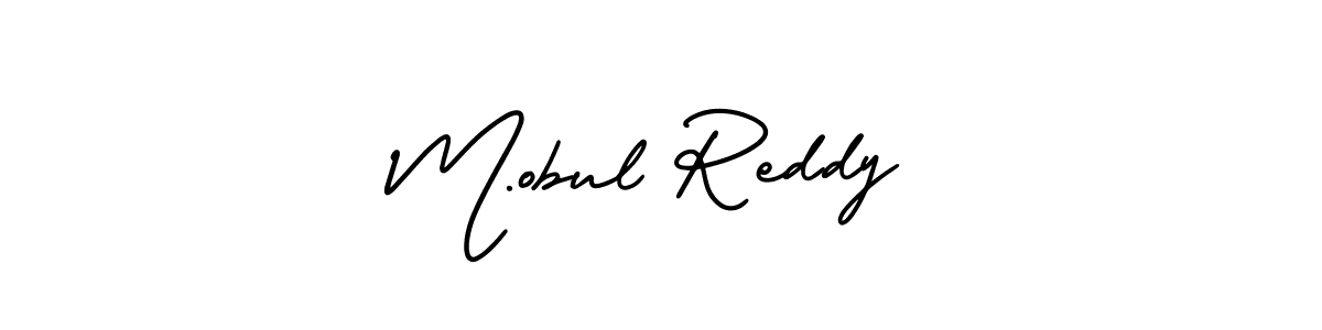M.obul Reddy stylish signature style. Best Handwritten Sign (AmerikaSignatureDemo-Regular) for my name. Handwritten Signature Collection Ideas for my name M.obul Reddy. M.obul Reddy signature style 3 images and pictures png