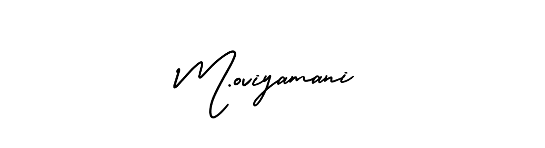 It looks lik you need a new signature style for name M.oviyamani. Design unique handwritten (AmerikaSignatureDemo-Regular) signature with our free signature maker in just a few clicks. M.oviyamani signature style 3 images and pictures png