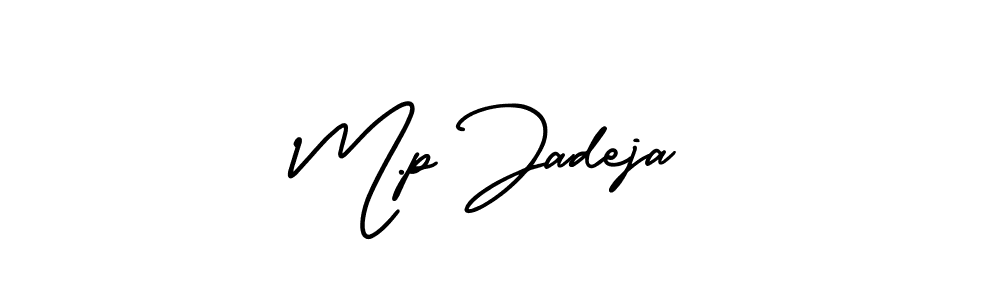 Also we have M.p Jadeja name is the best signature style. Create professional handwritten signature collection using AmerikaSignatureDemo-Regular autograph style. M.p Jadeja signature style 3 images and pictures png