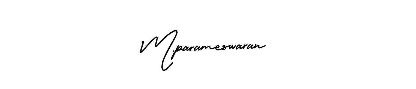 It looks lik you need a new signature style for name M.parameswaran. Design unique handwritten (AmerikaSignatureDemo-Regular) signature with our free signature maker in just a few clicks. M.parameswaran signature style 3 images and pictures png