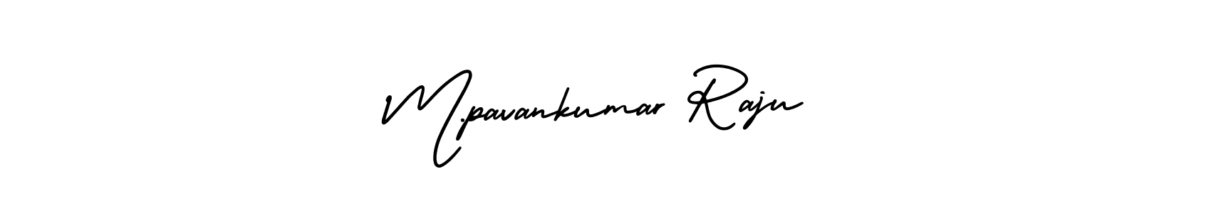 Make a beautiful signature design for name M.pavankumar Raju. With this signature (AmerikaSignatureDemo-Regular) style, you can create a handwritten signature for free. M.pavankumar Raju signature style 3 images and pictures png