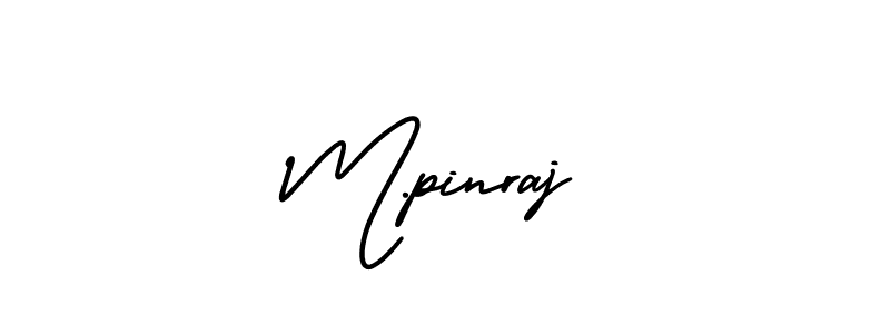 Create a beautiful signature design for name M.pinraj. With this signature (AmerikaSignatureDemo-Regular) fonts, you can make a handwritten signature for free. M.pinraj signature style 3 images and pictures png