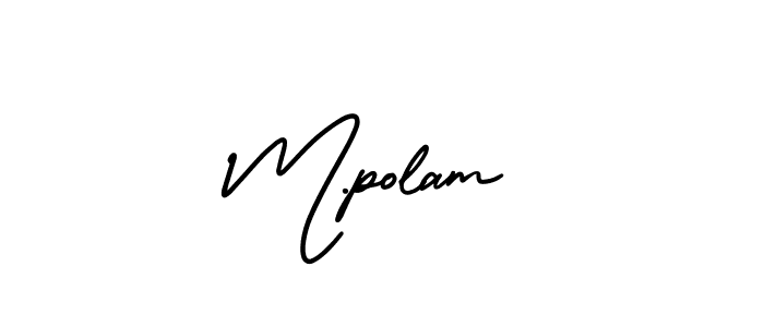 How to make M.polam signature? AmerikaSignatureDemo-Regular is a professional autograph style. Create handwritten signature for M.polam name. M.polam signature style 3 images and pictures png