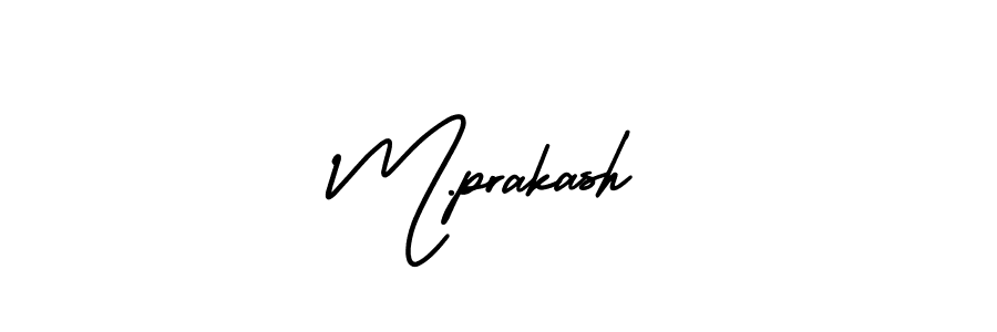 Make a beautiful signature design for name M.prakash. With this signature (AmerikaSignatureDemo-Regular) style, you can create a handwritten signature for free. M.prakash signature style 3 images and pictures png