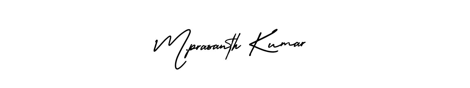 Make a beautiful signature design for name M.prasanth Kumar. With this signature (AmerikaSignatureDemo-Regular) style, you can create a handwritten signature for free. M.prasanth Kumar signature style 3 images and pictures png