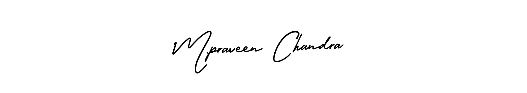 if you are searching for the best signature style for your name M.praveen Chandra. so please give up your signature search. here we have designed multiple signature styles  using AmerikaSignatureDemo-Regular. M.praveen Chandra signature style 3 images and pictures png