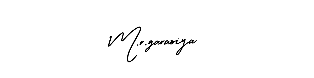 Create a beautiful signature design for name M.r.garasiya. With this signature (AmerikaSignatureDemo-Regular) fonts, you can make a handwritten signature for free. M.r.garasiya signature style 3 images and pictures png