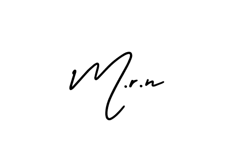 It looks lik you need a new signature style for name M.r.n. Design unique handwritten (AmerikaSignatureDemo-Regular) signature with our free signature maker in just a few clicks. M.r.n signature style 3 images and pictures png