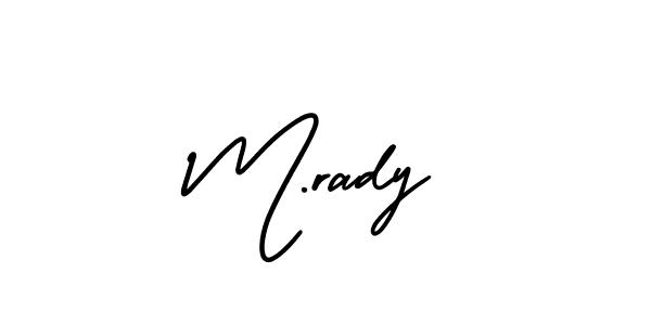 AmerikaSignatureDemo-Regular is a professional signature style that is perfect for those who want to add a touch of class to their signature. It is also a great choice for those who want to make their signature more unique. Get M.rady name to fancy signature for free. M.rady signature style 3 images and pictures png