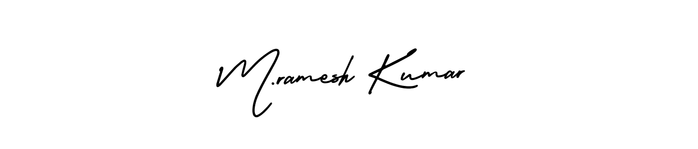 How to make M.ramesh Kumar signature? AmerikaSignatureDemo-Regular is a professional autograph style. Create handwritten signature for M.ramesh Kumar name. M.ramesh Kumar signature style 3 images and pictures png
