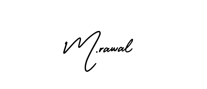 The best way (AmerikaSignatureDemo-Regular) to make a short signature is to pick only two or three words in your name. The name M.rawal include a total of six letters. For converting this name. M.rawal signature style 3 images and pictures png