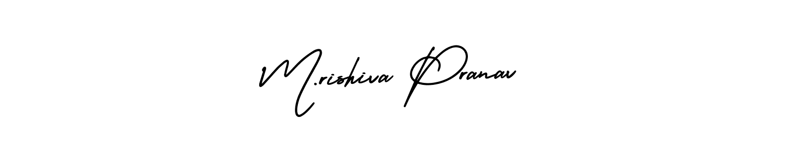 Also we have M.rishiva Pranav name is the best signature style. Create professional handwritten signature collection using AmerikaSignatureDemo-Regular autograph style. M.rishiva Pranav signature style 3 images and pictures png