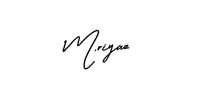 M.riyaz stylish signature style. Best Handwritten Sign (AmerikaSignatureDemo-Regular) for my name. Handwritten Signature Collection Ideas for my name M.riyaz. M.riyaz signature style 3 images and pictures png