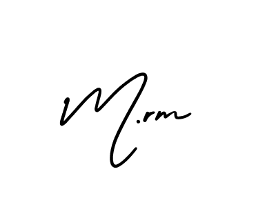 M.rm stylish signature style. Best Handwritten Sign (AmerikaSignatureDemo-Regular) for my name. Handwritten Signature Collection Ideas for my name M.rm. M.rm signature style 3 images and pictures png