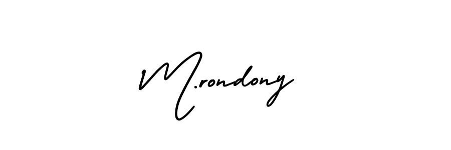 Also we have M.rondony name is the best signature style. Create professional handwritten signature collection using AmerikaSignatureDemo-Regular autograph style. M.rondony signature style 3 images and pictures png