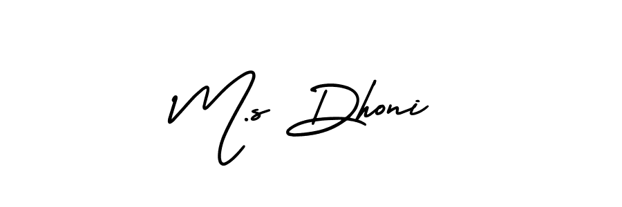 Use a signature maker to create a handwritten signature online. With this signature software, you can design (AmerikaSignatureDemo-Regular) your own signature for name M.s Dhoni. M.s Dhoni signature style 3 images and pictures png