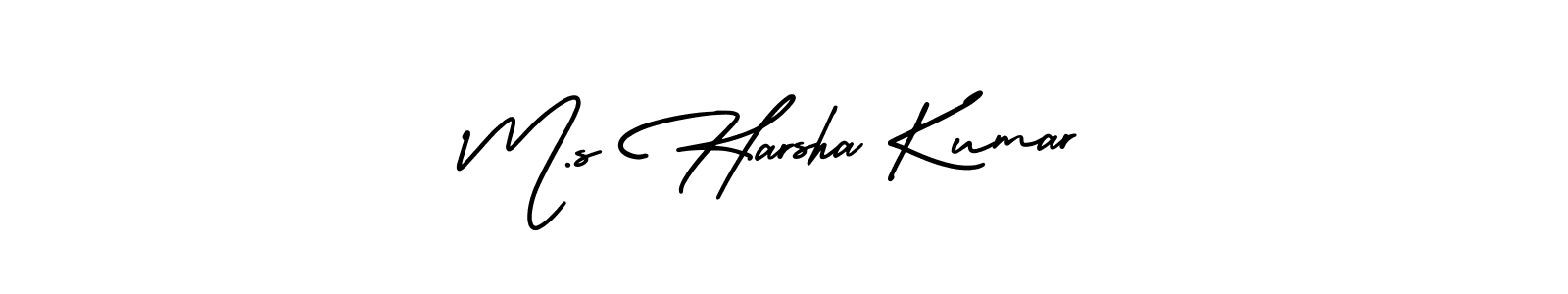 Use a signature maker to create a handwritten signature online. With this signature software, you can design (AmerikaSignatureDemo-Regular) your own signature for name M.s Harsha Kumar. M.s Harsha Kumar signature style 3 images and pictures png