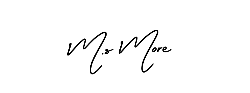 The best way (AmerikaSignatureDemo-Regular) to make a short signature is to pick only two or three words in your name. The name M.s More include a total of six letters. For converting this name. M.s More signature style 3 images and pictures png