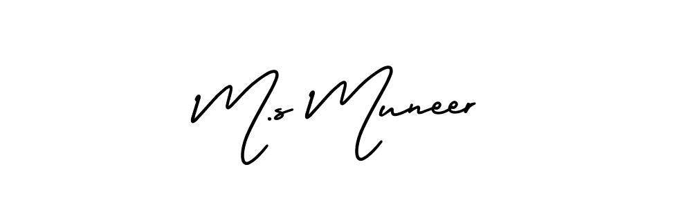 Also we have M.s Muneer name is the best signature style. Create professional handwritten signature collection using AmerikaSignatureDemo-Regular autograph style. M.s Muneer signature style 3 images and pictures png