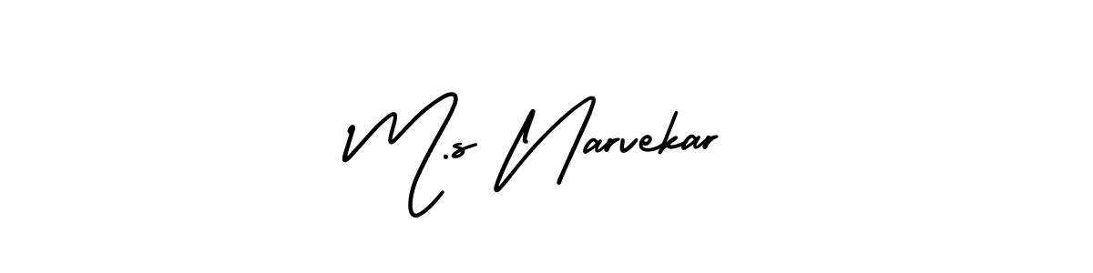 How to make M.s Narvekar signature? AmerikaSignatureDemo-Regular is a professional autograph style. Create handwritten signature for M.s Narvekar name. M.s Narvekar signature style 3 images and pictures png