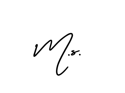 How to make M.s. name signature. Use AmerikaSignatureDemo-Regular style for creating short signs online. This is the latest handwritten sign. M.s. signature style 3 images and pictures png