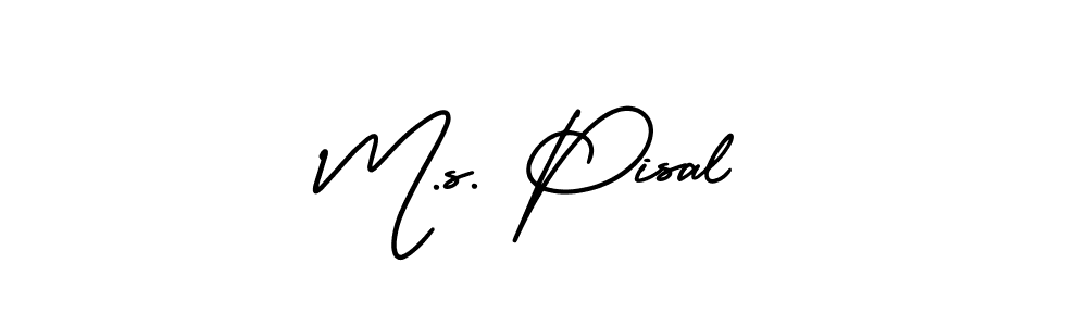 Use a signature maker to create a handwritten signature online. With this signature software, you can design (AmerikaSignatureDemo-Regular) your own signature for name M.s. Pisal. M.s. Pisal signature style 3 images and pictures png