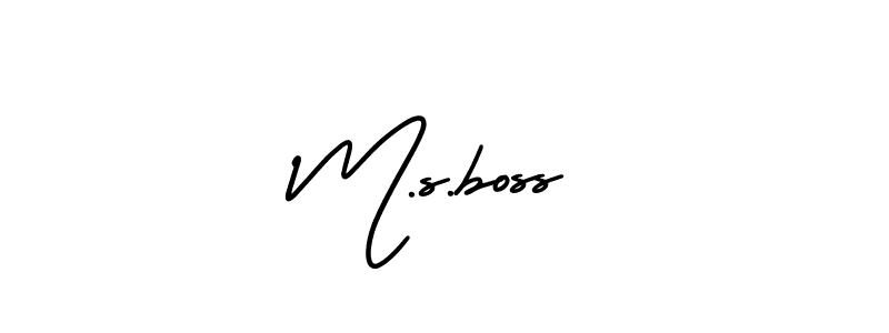 Design your own signature with our free online signature maker. With this signature software, you can create a handwritten (AmerikaSignatureDemo-Regular) signature for name M.s.boss. M.s.boss signature style 3 images and pictures png